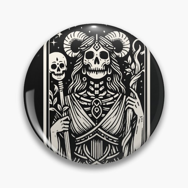 Item preview, The Devil Tarot Skull designed and sold by Eoli Studio.