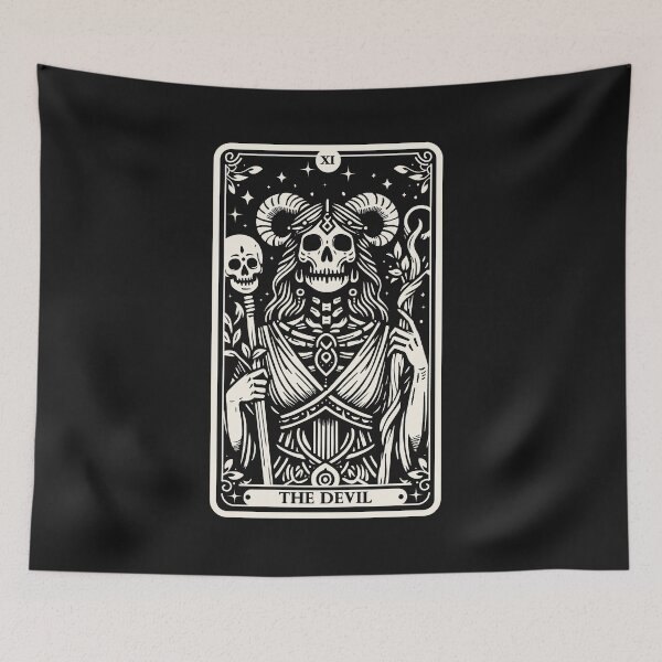 Item preview, The Devil Tarot Skull designed and sold by Eoli Studio.