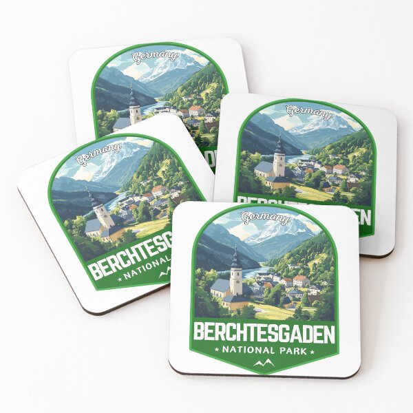 Item preview, Berchtesgaden National Park in Germany Retro Travel Art Emblem designed and sold by MaateoDesign.