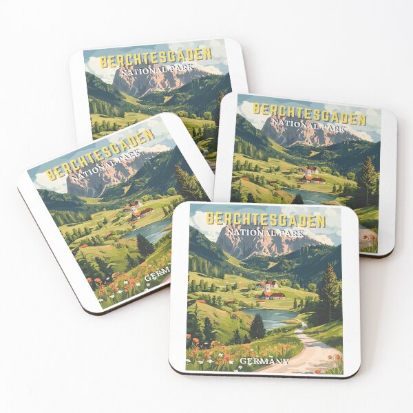 Item preview, Berchtesgaden National Park in Germany Vintage Travel Art Landscape designed and sold by MaateoDesign.