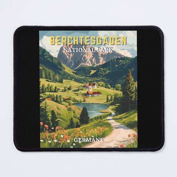 Item preview, Berchtesgaden National Park in Germany Vintage Travel Art Landscape designed and sold by MaateoDesign.