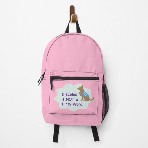 Item preview, Disabled is NOT a Dirty Word (Service Dog, Pink) designed and sold by EvanderASmith.