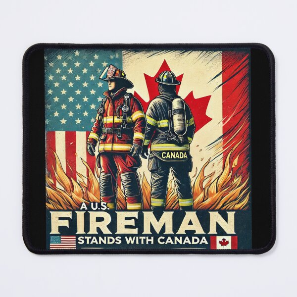 Item preview, A U.S. Fireman Stands with Canada designed and sold by MySheetMusicArt.