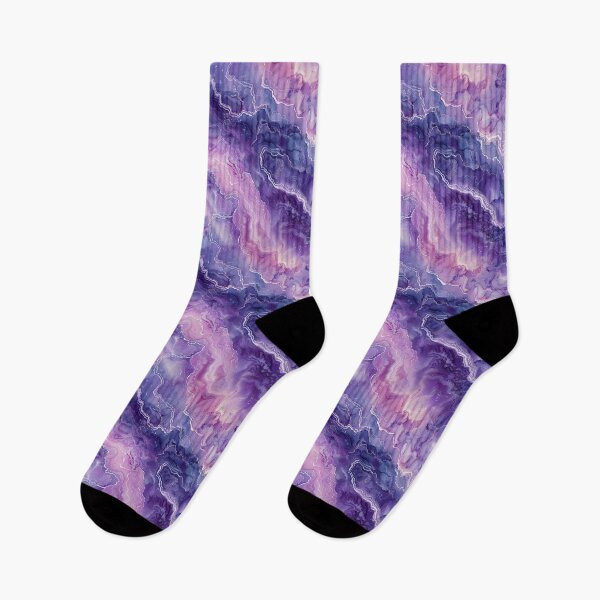 Item preview, Purple Marble Waves – Abstract Fluid Art designed and sold by NTGUILTY.