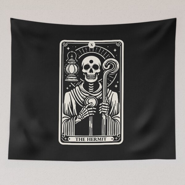 Item preview, The Hermit Tarot Skull designed and sold by Eoli Studio.