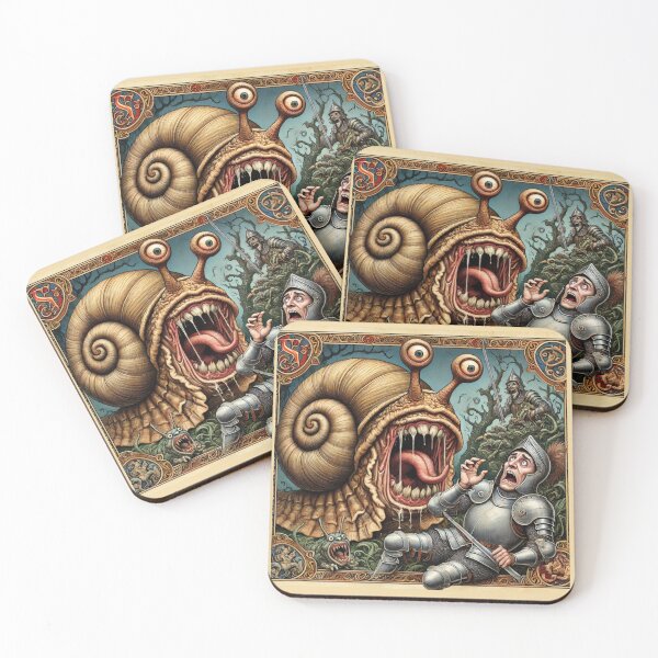 Item preview, Weird Medieval Art: The Knight and the Monstrous Snail designed and sold by Design by Anthony .