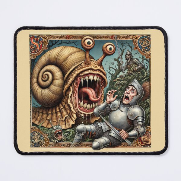 Item preview, Weird Medieval Art: The Knight and the Monstrous Snail designed and sold by Design by Anthony .