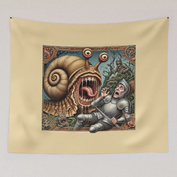 Item preview, Weird Medieval Art: The Knight and the Monstrous Snail designed and sold by Design by Anthony .