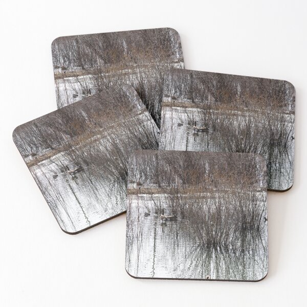 Item preview, Canada geese in the pond nesting designed and sold by CanadianWild418.