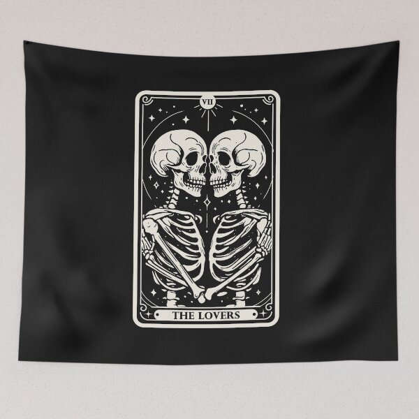 Item preview, The Lovers Tarot Skull designed and sold by Eoli Studio.