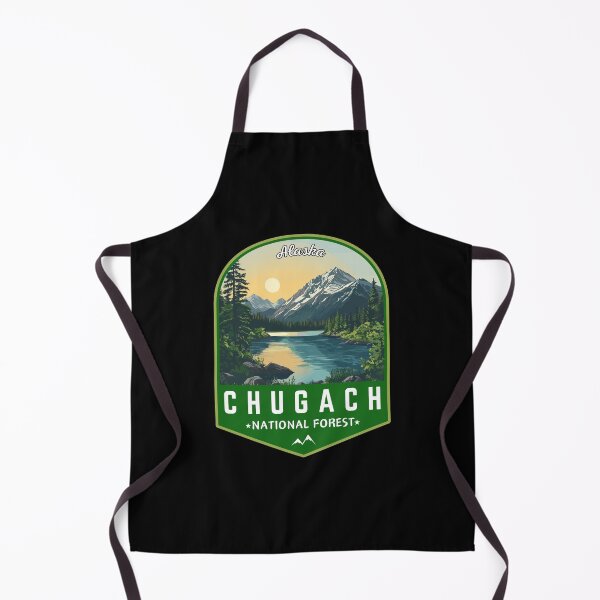 Item preview, Chugach National Forest in Alaska, USA Retro Travel Art Emblem designed and sold by MaateoDesign.