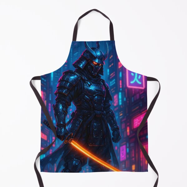 Item preview, Neon Samurai – Cyberpunk Warrior designed and sold by Pixel Paws & Plays.