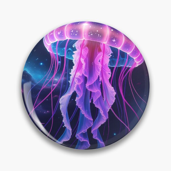 Artikelvorschau, Galactic Quasar Jellyfish – Cosmic Glow entworfen und verkauft von Pixel Paws & Plays.