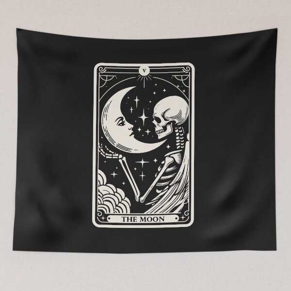 Item preview, The Moon Tarot Skull designed and sold by Eoli Studio.