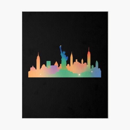 Artikel-Vorschau von Lebendiges New Yorker Skyline-Design – Farbenfrohes Stadtbild, designt und verkauft von Straight-Up Snark.