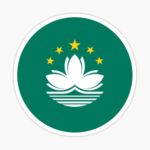 Item preview, Macao | Macanese Flag Round designed and sold by flagstickers.