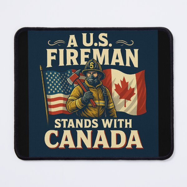 Item preview, A U.S. Fireman Stands with Canada designed and sold by MySheetMusicArt.