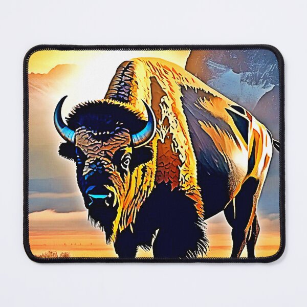 Item preview, Sunset Mountain Bison Art Design designed and sold by Health And Fitness Posts e-Store.