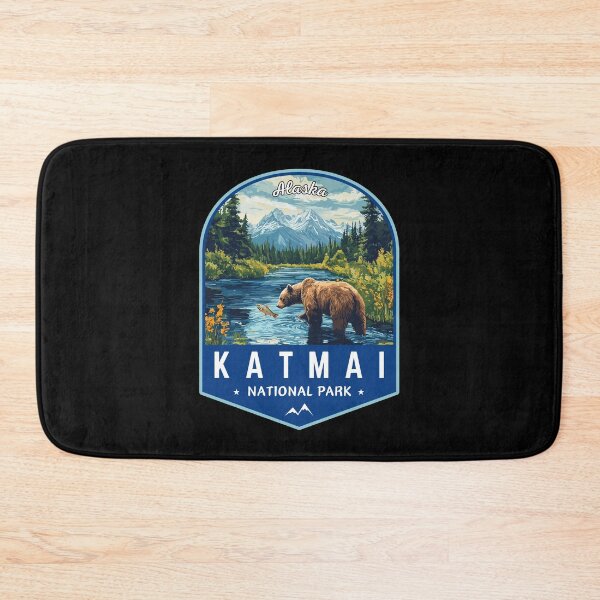 Item preview, Katmai National Park Alaska USA Travel Art Emblem designed and sold by MaateoDesign.