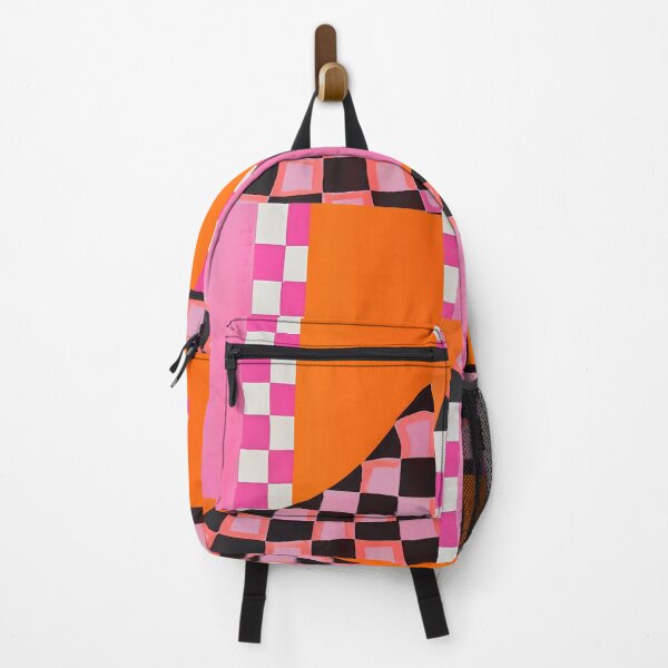 Item preview, Pink and Orange Abstract Checks designed and sold by gypsy-galleria.