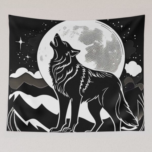 Item preview, Night Wolf Silhouette Design designed and sold by Health And Fitness Posts e-Store.