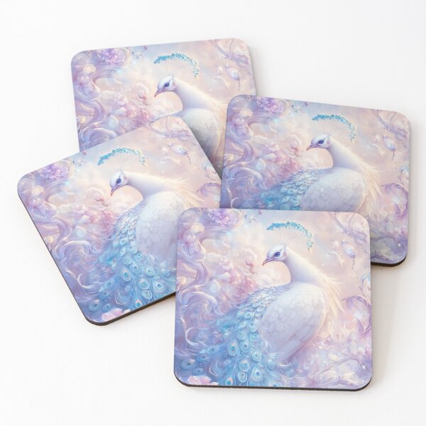 Item preview, Beautiful Peacock Surrounded by Soft Pastel Flowers designed and sold by AshiraCreations.