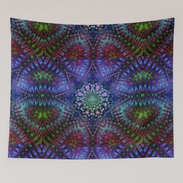 Item preview, Psychedelic Tie Dye Mandala designed and sold by AuroraXGreen.