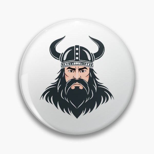 Item preview, Portrait of a frowning angry viking warrior in a horned helmet designed and sold by Danler.