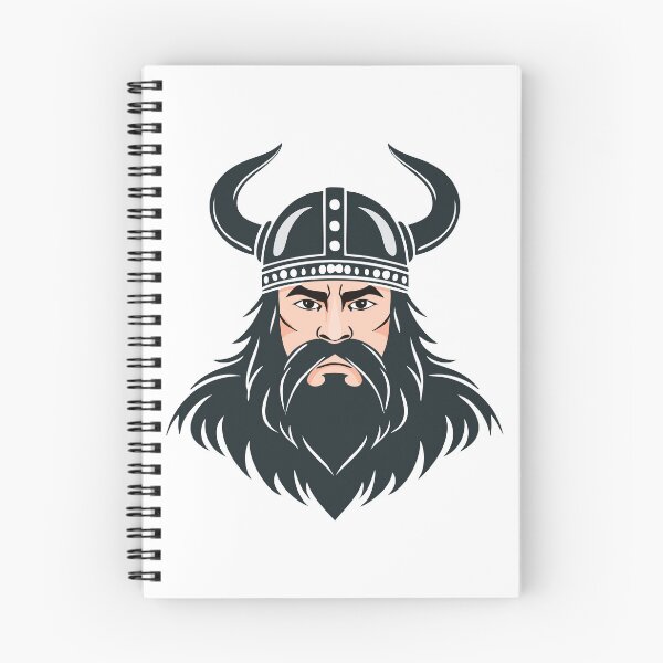 Item preview, Portrait of a frowning angry viking warrior in a horned helmet designed and sold by Danler.