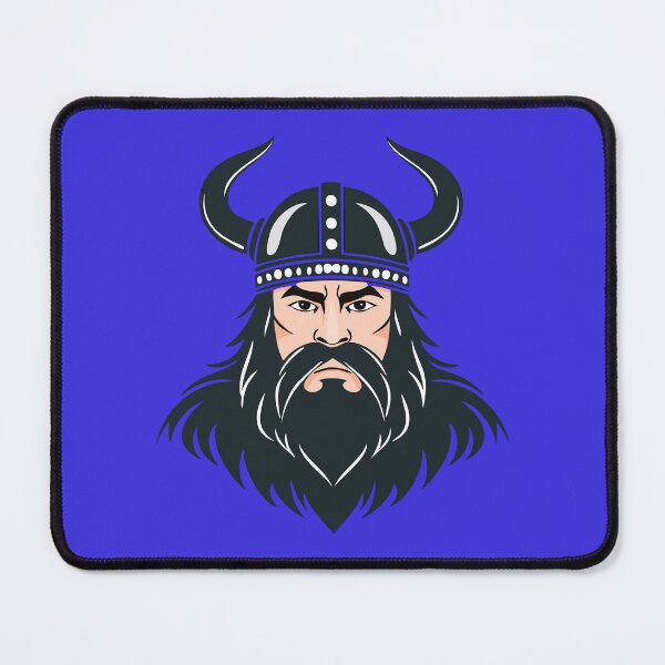 Item preview, Portrait of a frowning angry viking warrior in a horned helmet designed and sold by Danler.