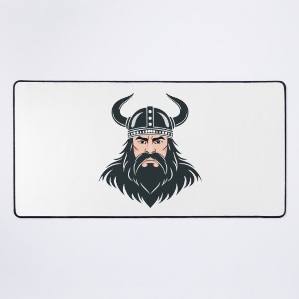 Item preview, Portrait of a frowning angry viking warrior in a horned helmet designed and sold by Danler.