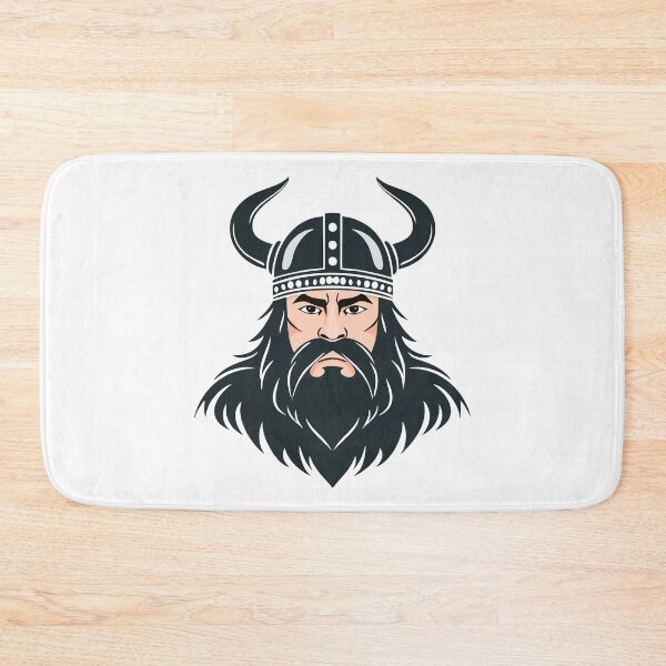 Item preview, Portrait of a frowning angry viking warrior in a horned helmet designed and sold by Danler.