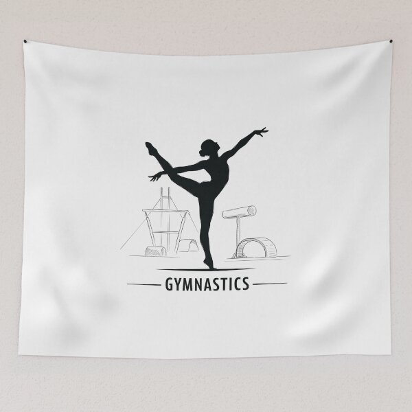 Item preview, Elegant Gymnastics Silhouette – Dynamic and Artistic Athlete Design designed and sold by Colorful-Garden.