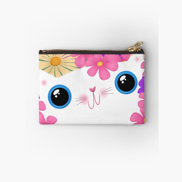 Item preview,  White Cat Spring Flowers designed and sold by poket.piktures.