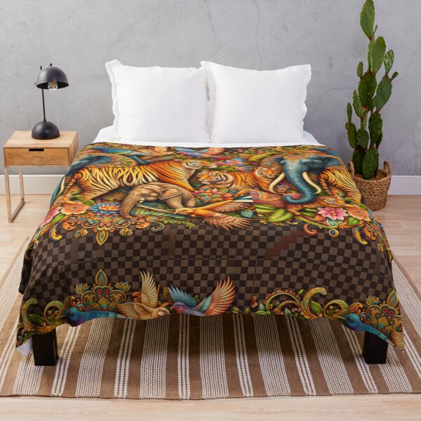 Item preview, ?✨ "Majestic Wildlife: Elephants, Tigers and Birds in a Paradise of Colors" ✨? designed and sold by Tienda Argentina.