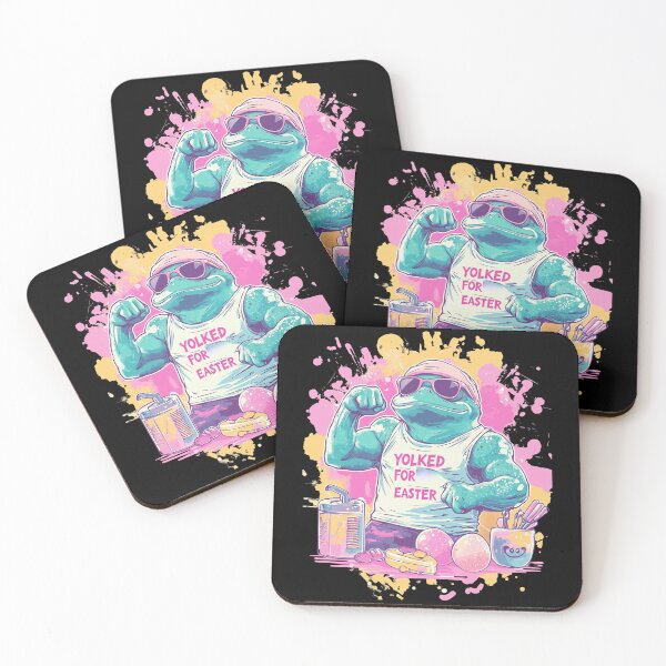 Item preview, Funny Easter Gym Frog – Buff Cartoon Workout designed and sold by Void & Valor.