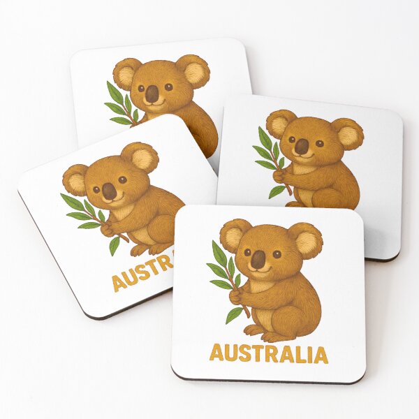 Item preview, Embroidered Koala with Eucalyptus – Australia Animal Art Patch designed and sold by #Adulting Central.