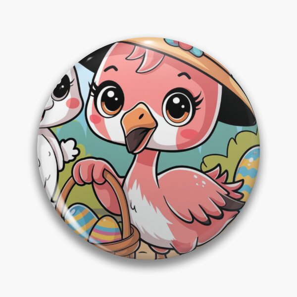 Item preview, Flamingo’s Easter Basket designed and sold by NeatThingLover.