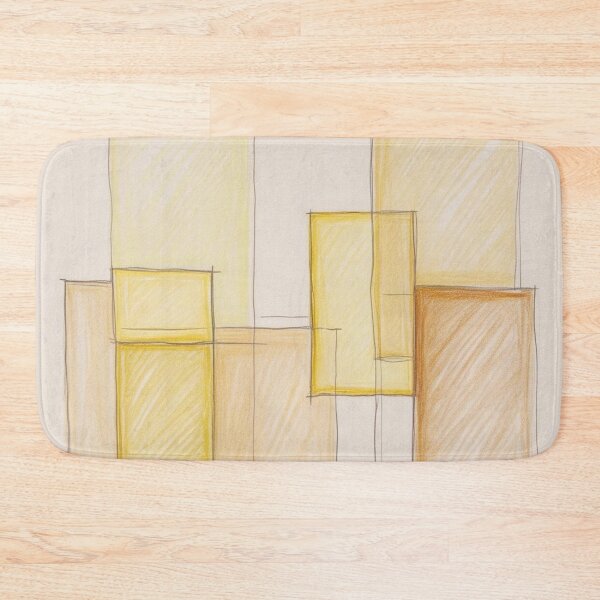 Item preview, Stacked Gold Shapes — Modern Minimalist Abstract Art designed and sold by Harmonic_Layers.