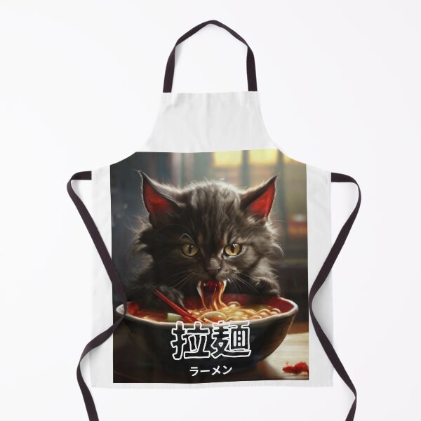 Item preview, Demon Cat Eating Ramen designed and sold by PPONJAPAN.