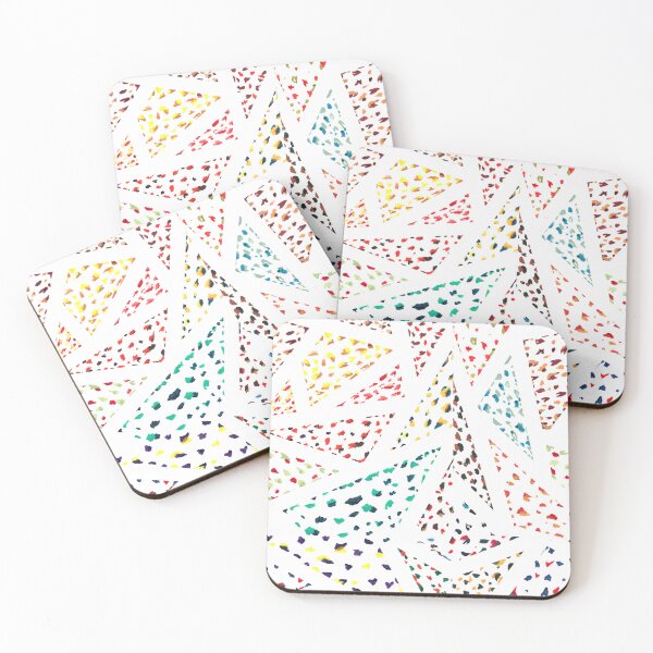Item preview, abstract triangles colorful spotted pattern  designed and sold by adbrotherstudio.