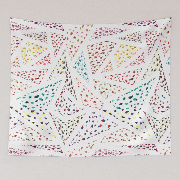 Item preview, abstract triangles colorful spotted pattern  designed and sold by adbrotherstudio.
