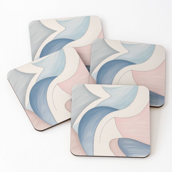 Item preview, Flowing Winter Hues — Minimalist Abstract Curves Art Print designed and sold by Harmonic_Layers.