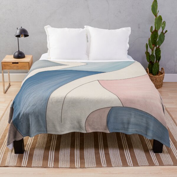 Item preview, Flowing Winter Hues — Minimalist Abstract Curves Art Print designed and sold by Harmonic_Layers.
