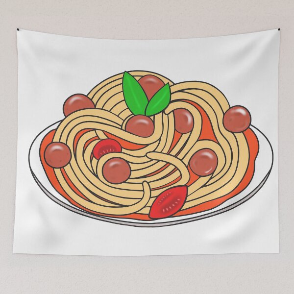Item preview, Spaghetti and Meatballs  designed and sold by Sartoris Art.