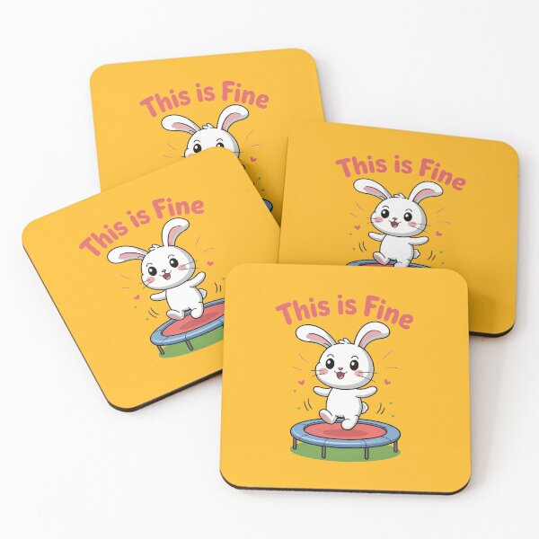 Item preview, This is Fine – Bouncing Bunny designed and sold by SignumShop.