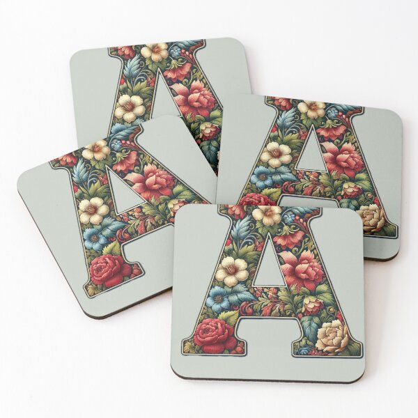 Item preview, Floral Monogram Letter A – Elegant Botanical Design” designed and sold by CreationbyNiki.