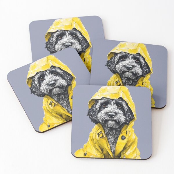 Item preview, Rainy Day Dood, Funny Doodle Dog Illustration  designed and sold by Happy Dog Doodles.