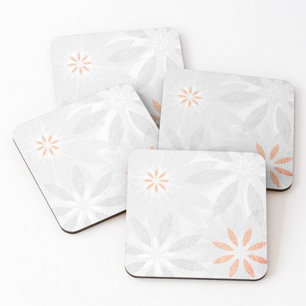 Item preview, Soft Grey Coral Floral Pattern Modern Textured Look designed and sold by KZbubble.