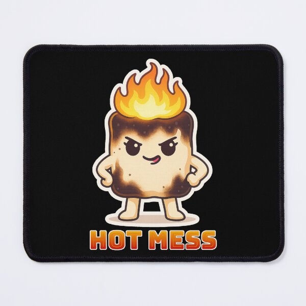 Item preview, Hot Mess – Flaming Funny Marshmallow for Dark Colored designed and sold by EmersionPrints.